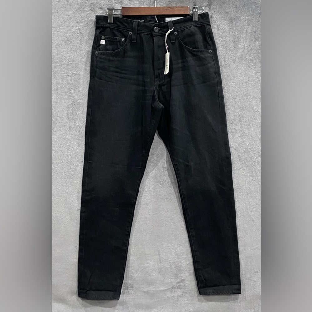 AG Adriano Goldschmied The Apex Black Drop-Rise Tapered Jeans‎ Men’s Size 29 NWT